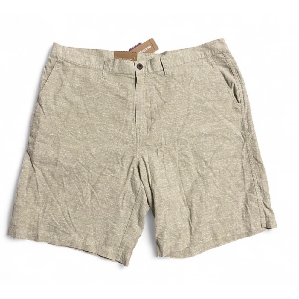NWT  Patagonia Cream Tan Linen Organic Cotton Men's Shorts 40